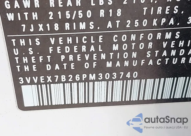 3VVEX7B26PM303740: 43715567