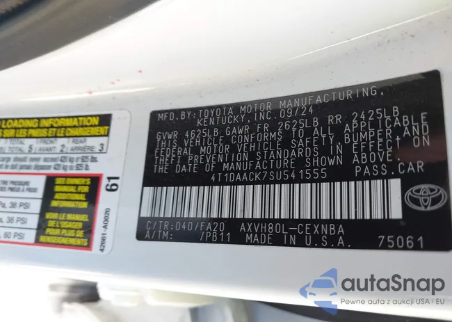 4T1DAACK7SU541555: 43715612