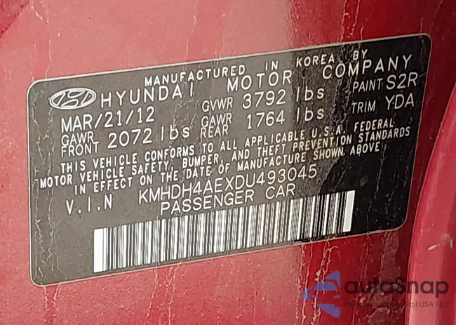 KMHDH4AEXDU493045: 43714723