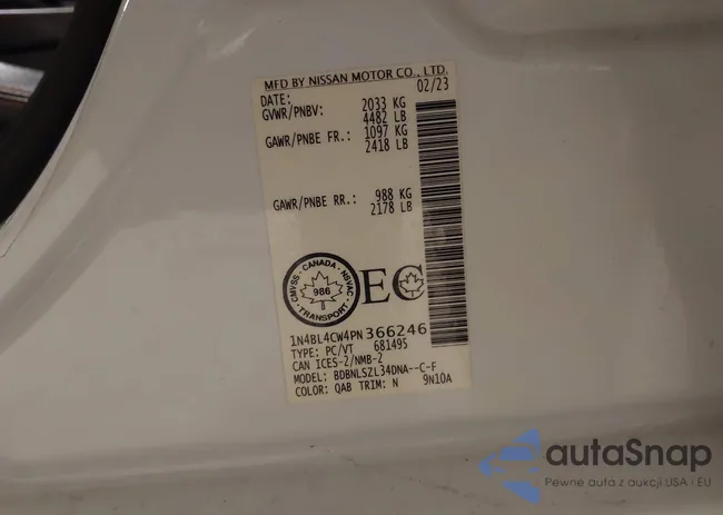 1N4BL4CW4PN366246: 43714752