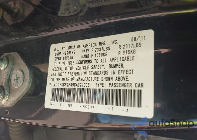 1HGCP2F49CA027339: 43714835