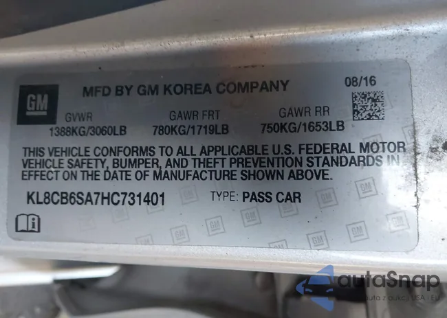 KL8CB6SA7HC731401: 43714927