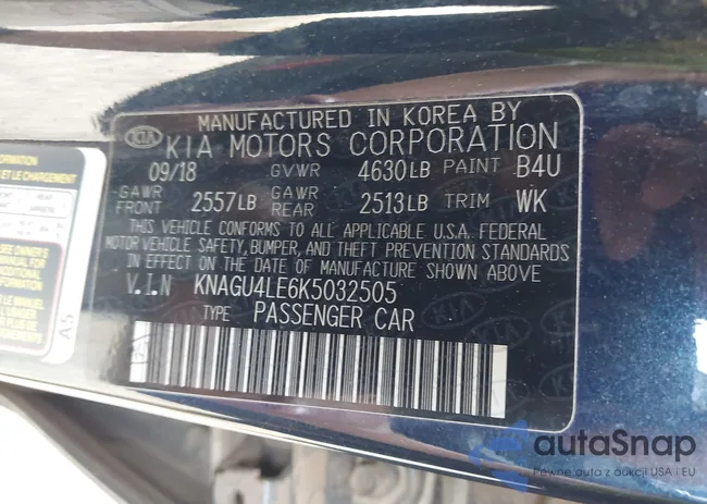 KNAGU4LE6K5032505: 43715045