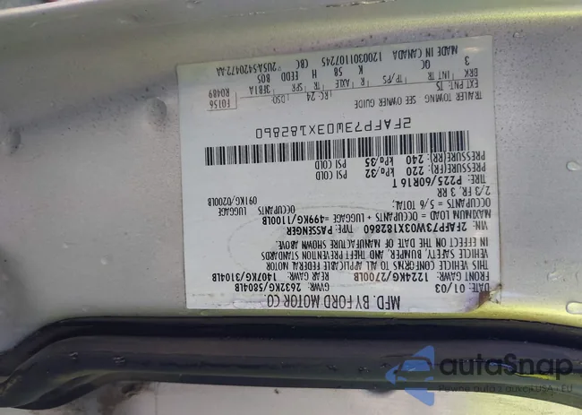 2FAFP73W03X182860: 43716227