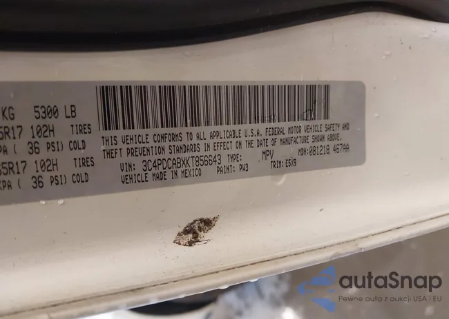 3C4PDCABXKT856643: 43716405