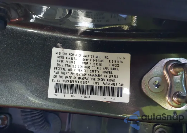 1HGCR6F57EA002937: 43716468