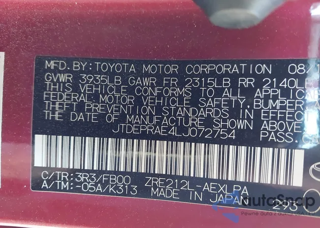 JTDEPRAE4LJ072754: 43716537