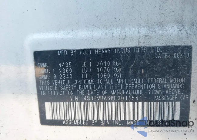 4S3BMBA68E3011541: 43716556
