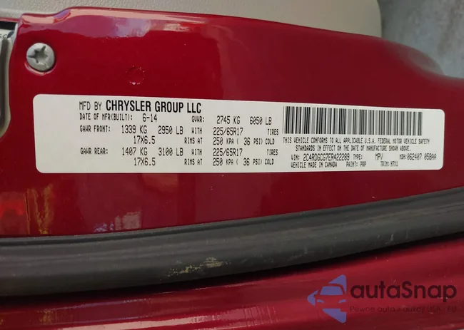 2C4RDGCG7ER422289: 43716565