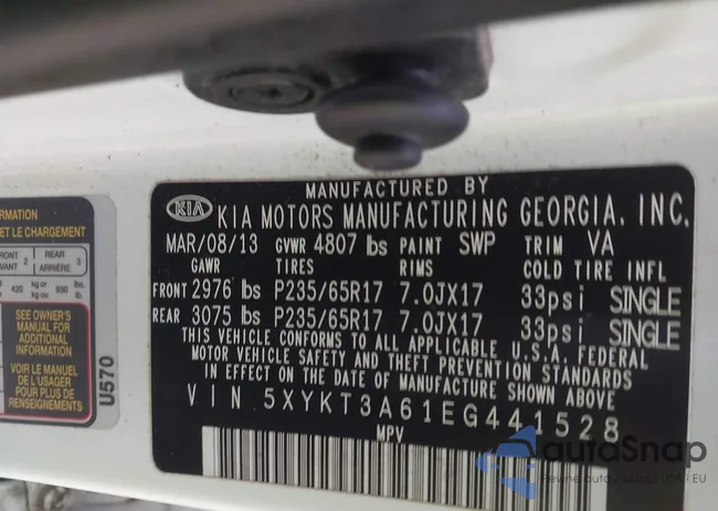 5XYKT3A61EG441528: 43716580