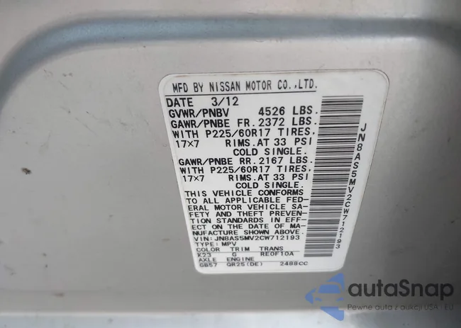 JN8AS5MV2CW712193: 43716632