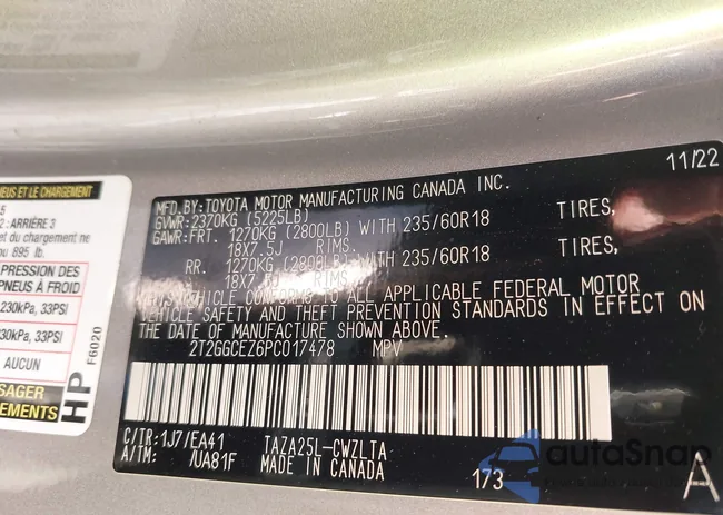 2T2GGCEZ6PC017478: 43716636