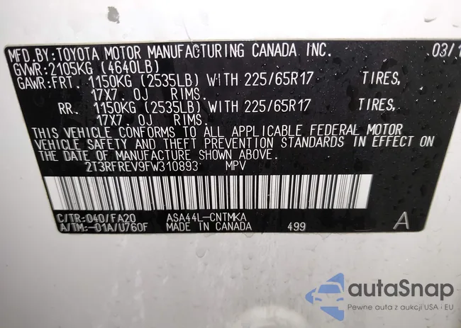 2T3RFREV9FW310893: 43715681