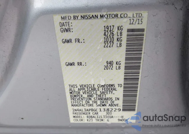 1N4AL3AP8GC138229: 43715819