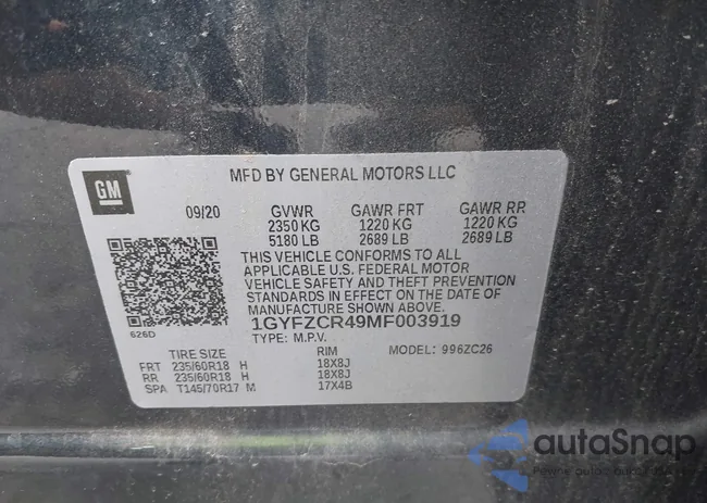 1GYFZCR49MF003919: 43715849