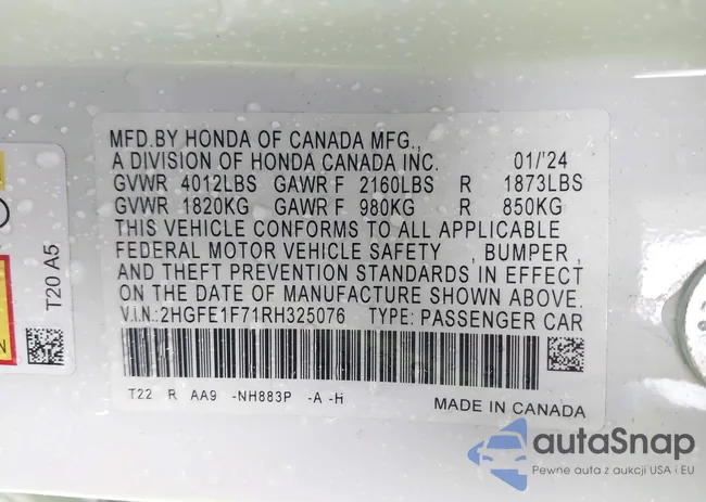 2HGFE1F71RH325076: 43715853