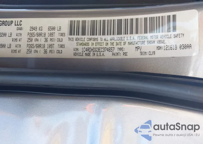 1C4RDHDG3EC374657: 43717178