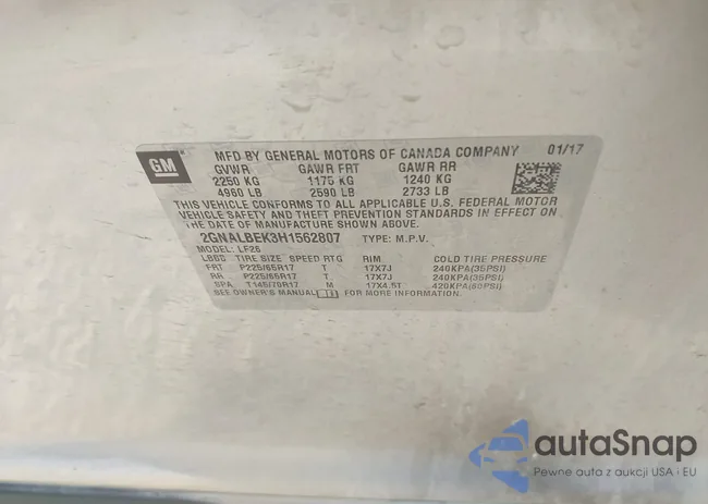 2GNALBEK3H1562807: 43717316