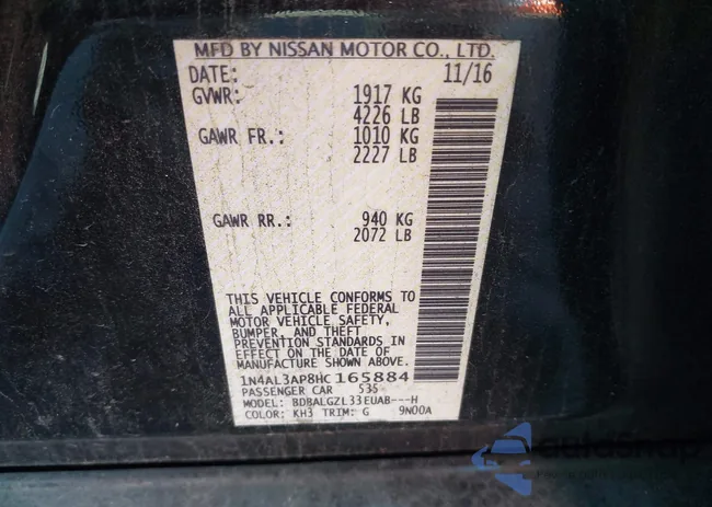 1N4AL3AP8HC165884: 43717333