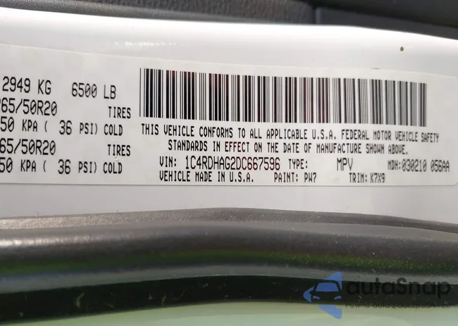 1C4RDHAG2DC667596: 43717425