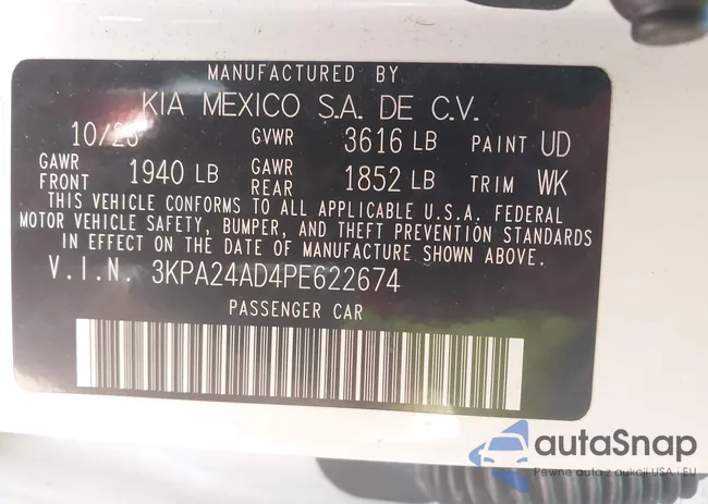 3KPA24AD4PE622674: 43717467