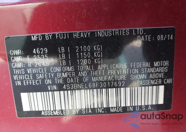 4S3BNEL68F3017692: 43717552