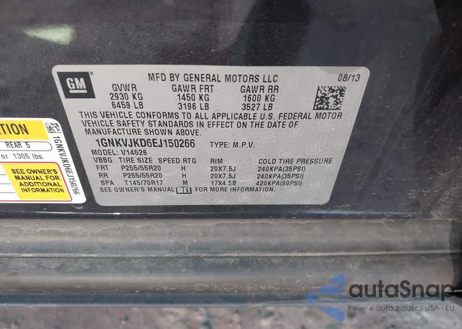 1GNKVJKD6EJ150266: 43716683