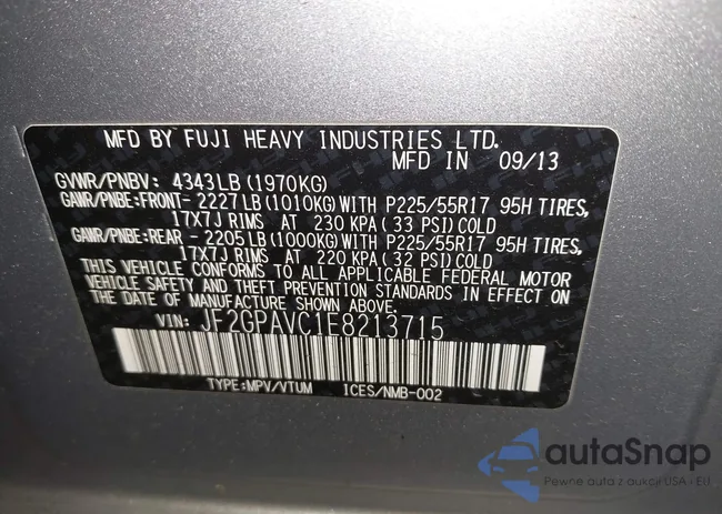 JF2GPAVC1E8213715: 43716687