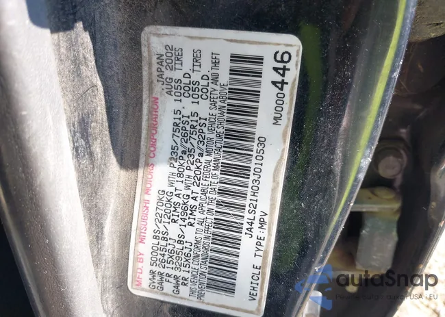 JA4LS21H03J010530: 43716777