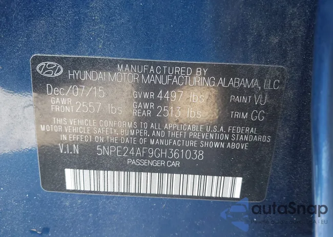 5NPE24AF9GH361038: 43716788