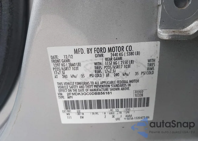 2FMDK3GC0DBB56181: 43716802