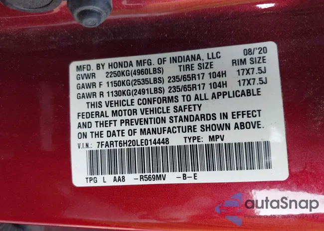 7FART6H20LE014448: 43716848