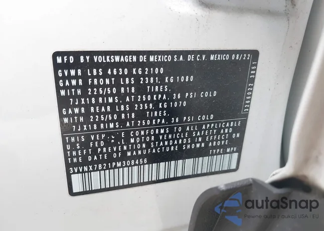 3VVNX7B21PM308456: 43716854