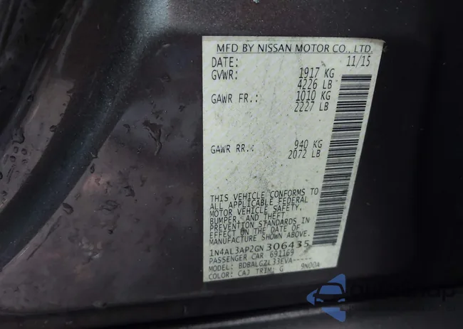 1N4AL3AP2GN306435: 43718041