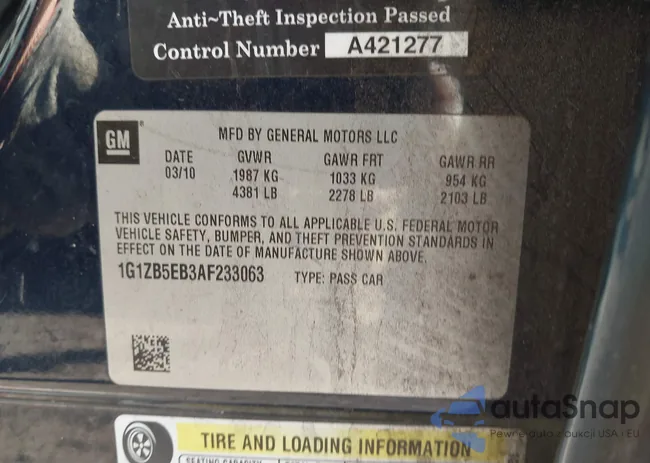 1G1ZB5EB3AF233063: 43718104