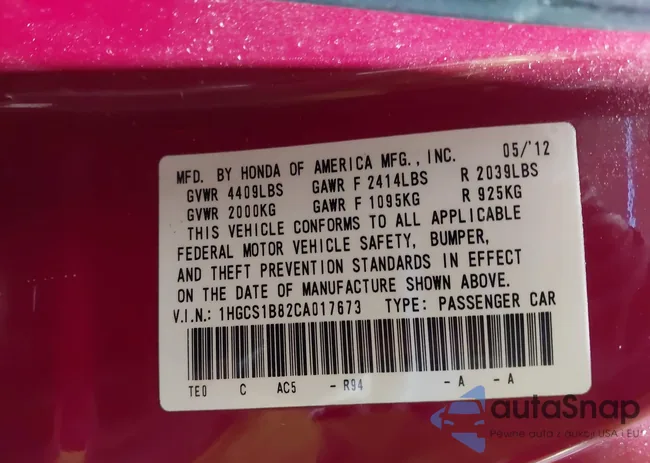 1HGCS1B82CA017673: 43718158