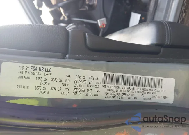 1C4RJFAG4LC255367: 43718182