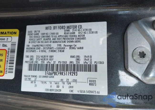 1FA6P8CF9K5119293: 43718221