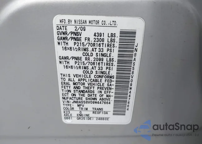 JN8AS58V09W447664: 43718231