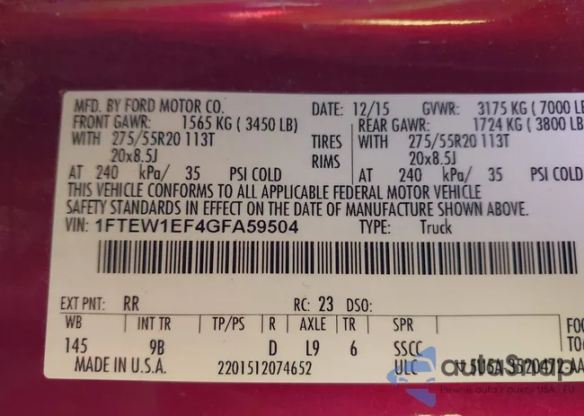 1FTEW1EF4GFA59504: 43718240