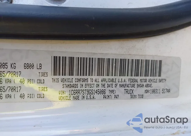 1C6RR7ST9GS145086: 43718258