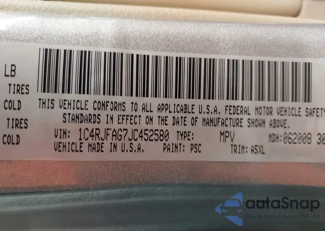 1C4RJFAG7JC452580: 43718296