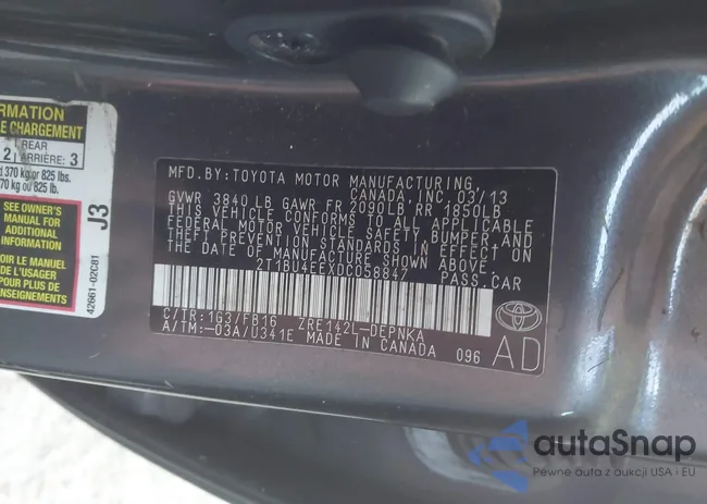 2T1BU4EEXDC058847: 43718425