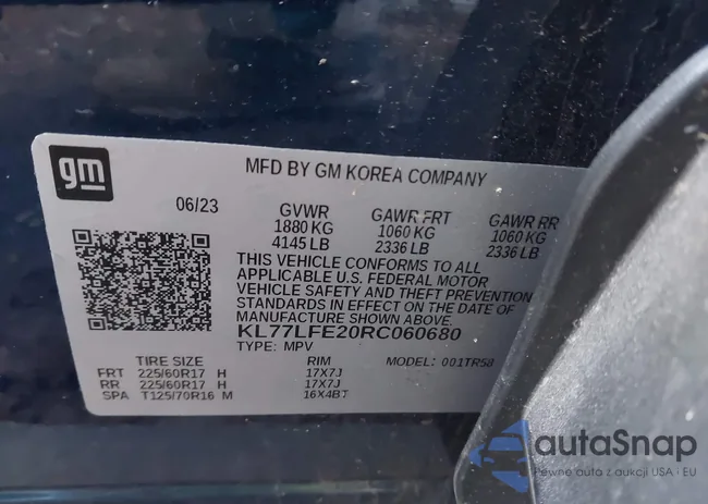 KL77LFE20RC060680: 43718539