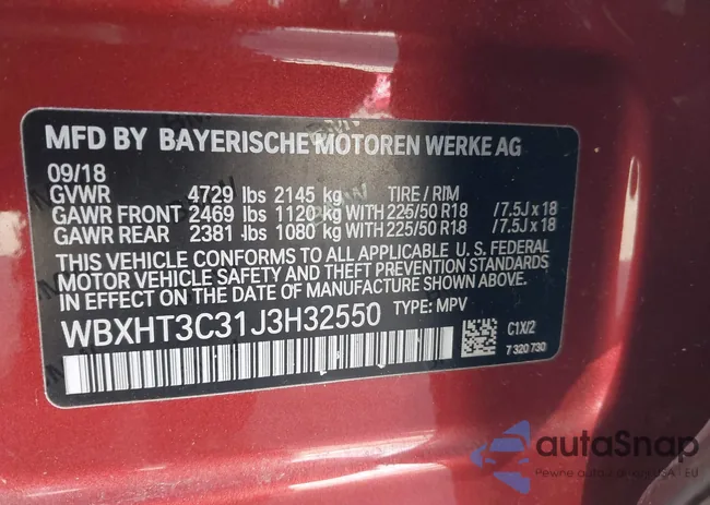 WBXHT3C31J3H32550: 43718559