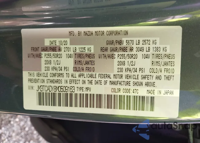 JM3TCADY8M0509163: 43718607