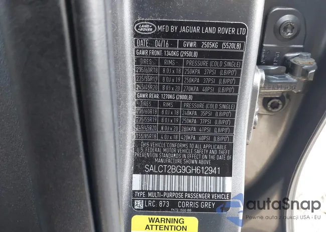 SALCT2BG9GH612941: 43717654