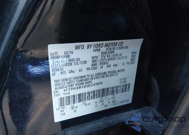 1FT7W2BT2GEC41670: 43717743