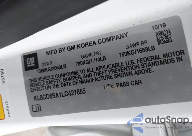 KL8CD6SA1LC427855: 43719140