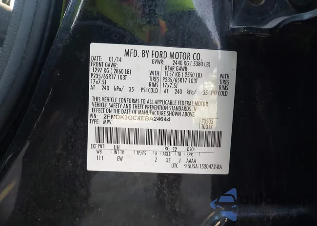 2FMDK3GCXEBA24644: 43719201